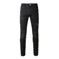 BLACK BIKER DENIM