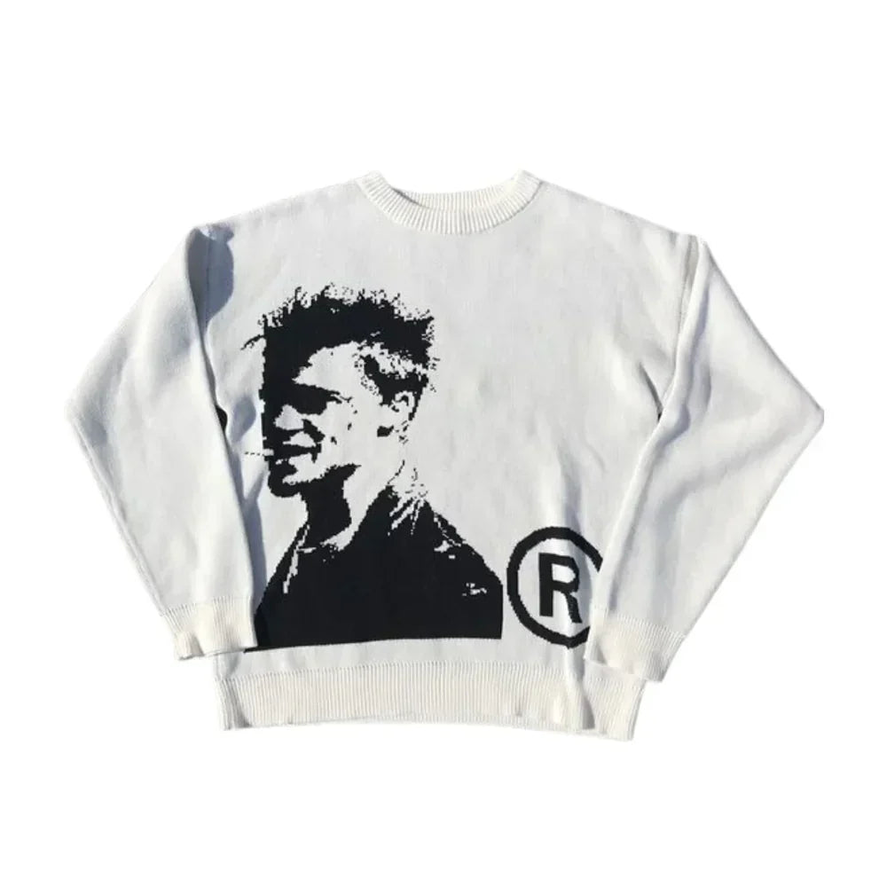 FACE KNIT SWEATER